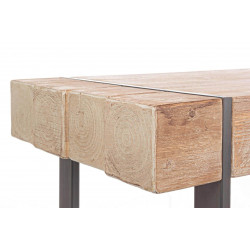 TABLE DE BAR EN BOIS ET MÉTAL INDUSTRIELLE GARRETT