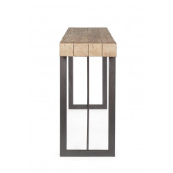 TABLE DE BAR EN BOIS ET MÉTAL INDUSTRIELLE GARRETT