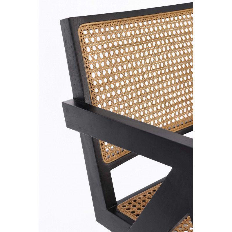 FAUTEUIL LOUNGE SALON CANNAGE GALIA NOIR