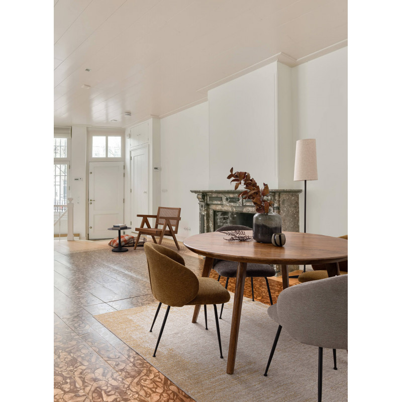 FAUTEUIL LOUNGE SALON CANNAGE GALIA BOIS DE TECK