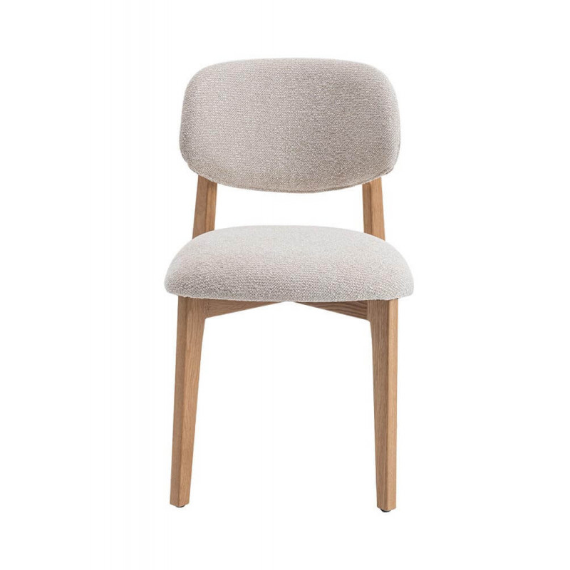 CHAISE EN CHÊNE ET TISSU SCANDINAVE CARMEN