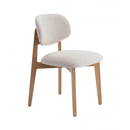 CHAISE EN CHÊNE ET TISSU SCANDINAVE CARMEN