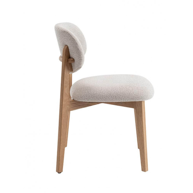 CHAISE EN CHÊNE ET TISSU SCANDINAVE CARMEN
