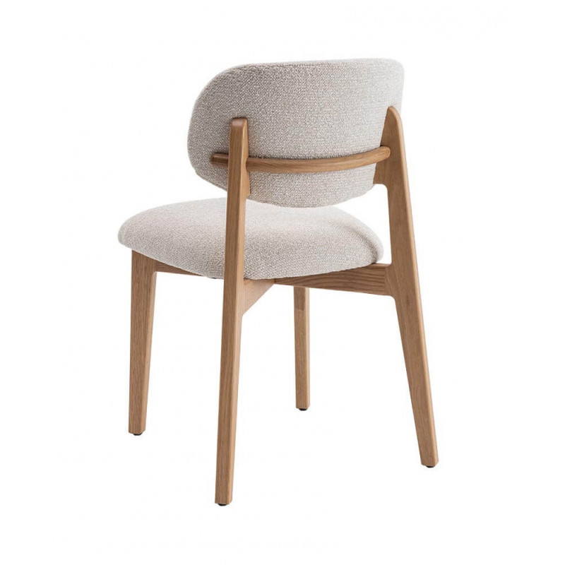 CHAISE EN CHÊNE ET TISSU SCANDINAVE CARMEN