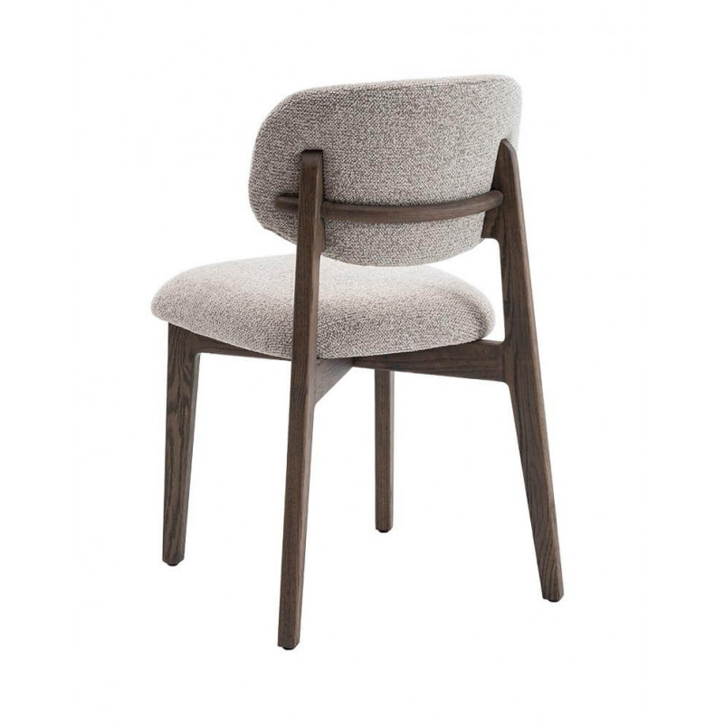 CHAISE EN CHÊNE ET TISSU SCANDINAVE CARMEN