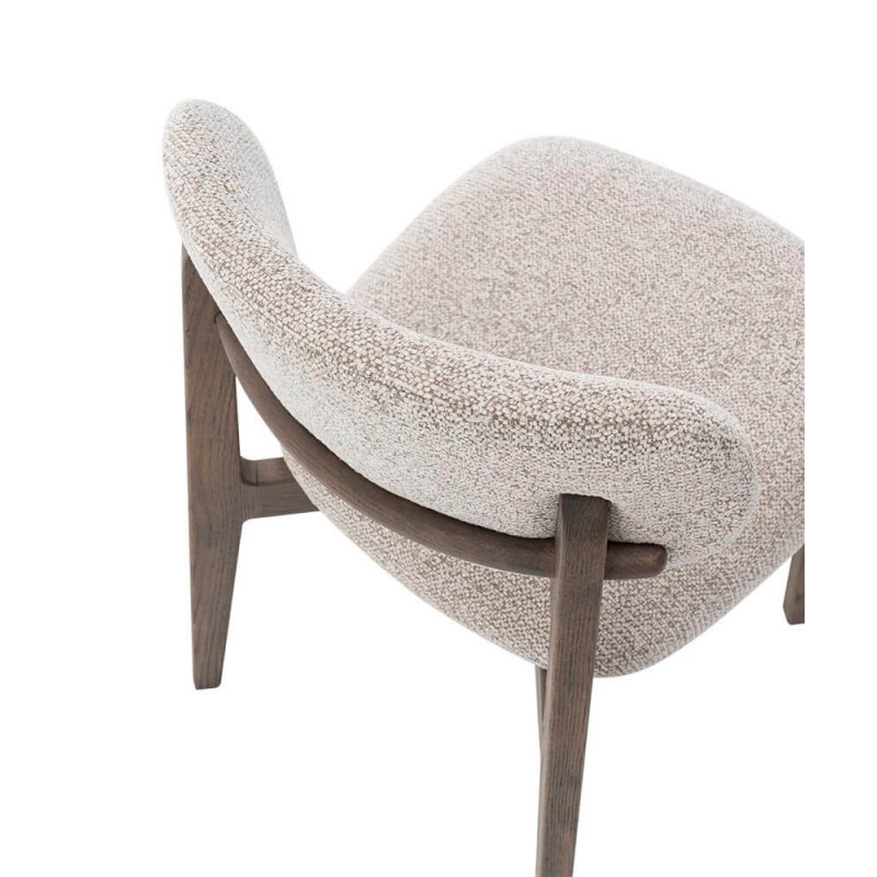 CHAISE EN CHÊNE ET TISSU SCANDINAVE CARMEN