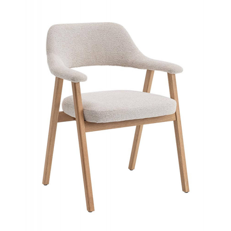 FAUTEUIL EN CHÊNE ET TISSU SCANDINAVE CORALIE FAUTEUIL EN CHÊNE ET TISSU SCANDINAVE CORALIE
