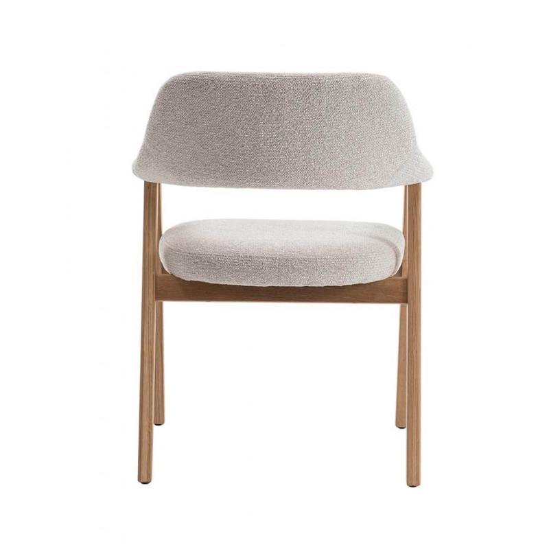 FAUTEUIL EN CHÊNE ET TISSU SCANDINAVE CORALIE