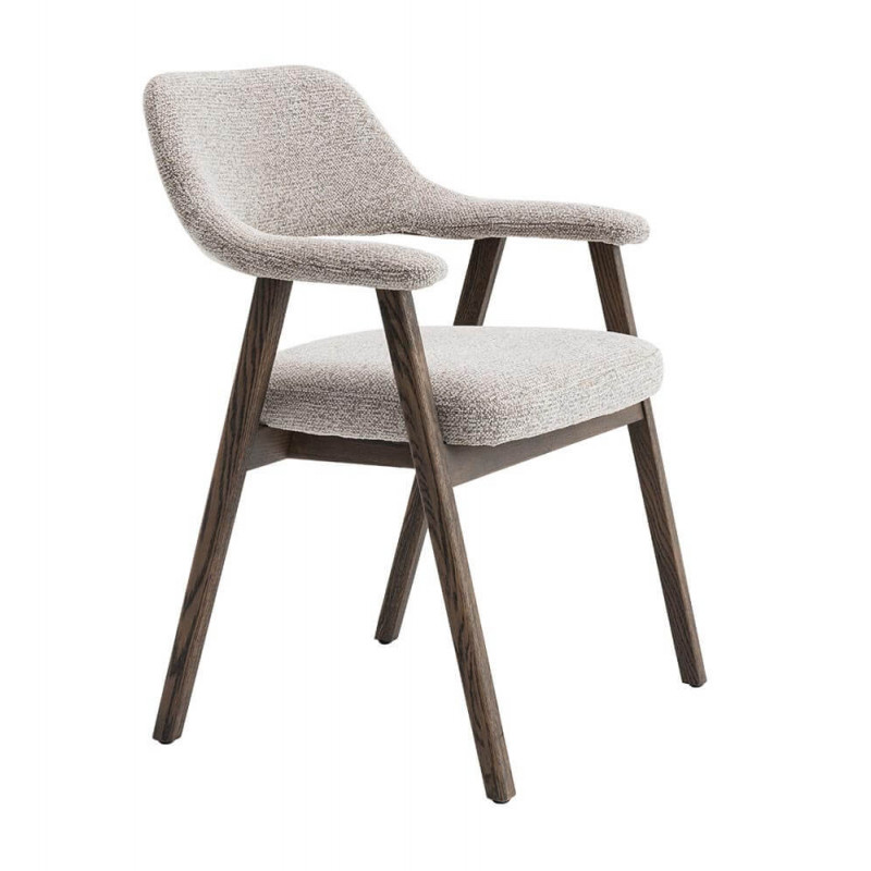 FAUTEUIL EN CHÊNE ET TISSU SCANDINAVE CORALIE