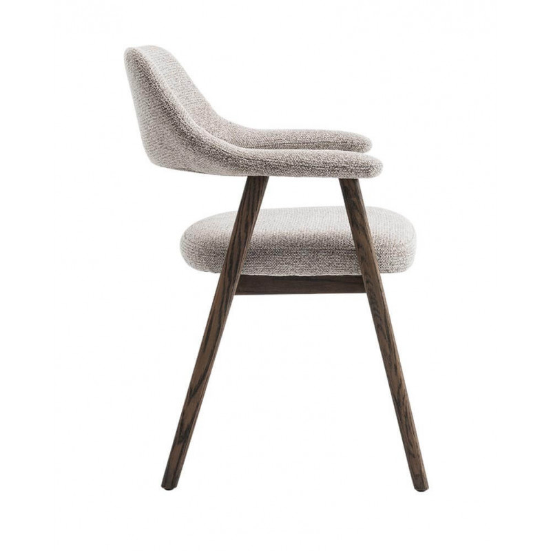 FAUTEUIL EN CHÊNE ET TISSU SCANDINAVE CORALIE
