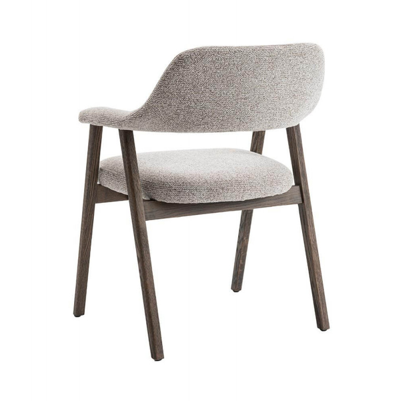 FAUTEUIL EN CHÊNE ET TISSU SCANDINAVE CORALIE