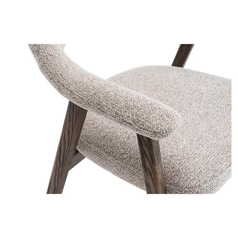 FAUTEUIL EN CHÊNE ET TISSU SCANDINAVE CORALIE