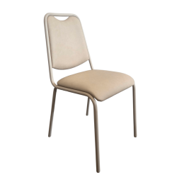 CHAISE DE CUISINE VINTAGE EN MÉTAL ET SIMILICUIR SUNNY