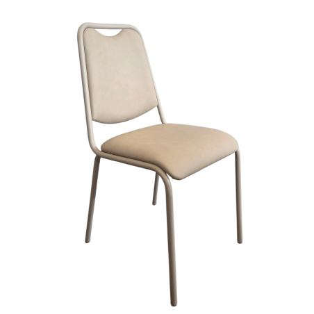 CHAISE DE CUISINE VINTAGE EN MÉTAL ET SIMILICUIR SUNNY