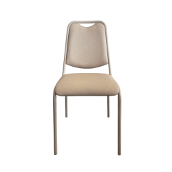 CHAISE DE CUISINE VINTAGE EN MÉTAL ET SIMILICUIR SUNNY