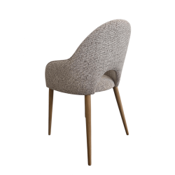 PETIT FAUTEUIL DE SALLE À MANGER ROND EN TISSU ROSIE