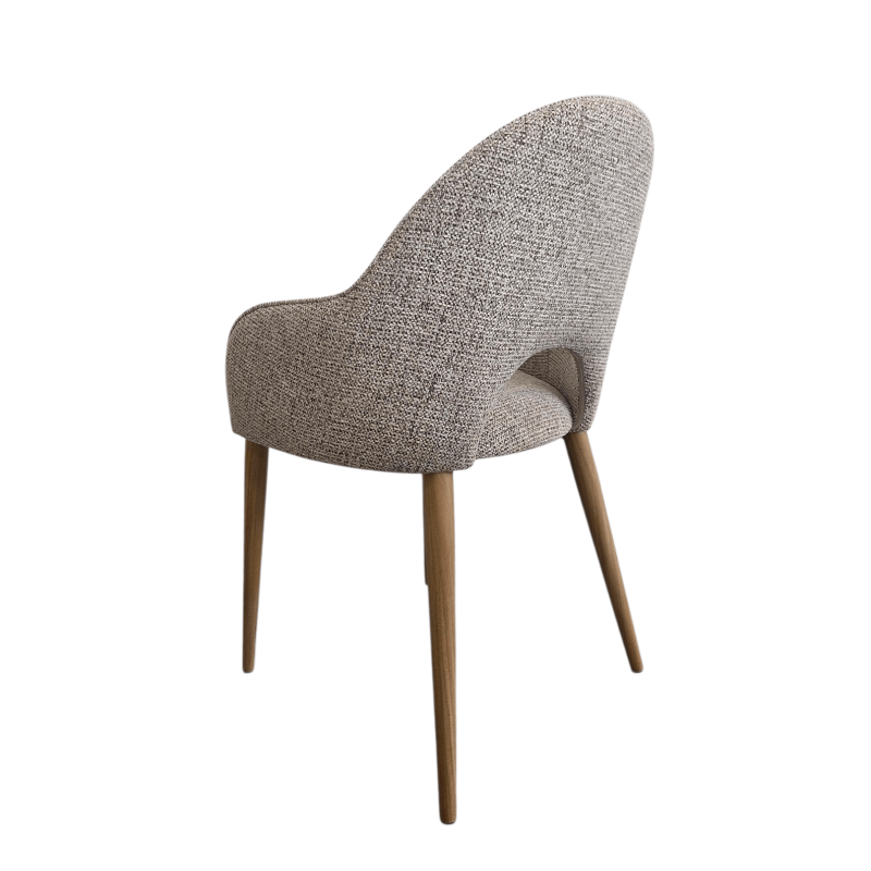 PETIT FAUTEUIL DE SALLE À MANGER ROND EN TISSU ROSIE