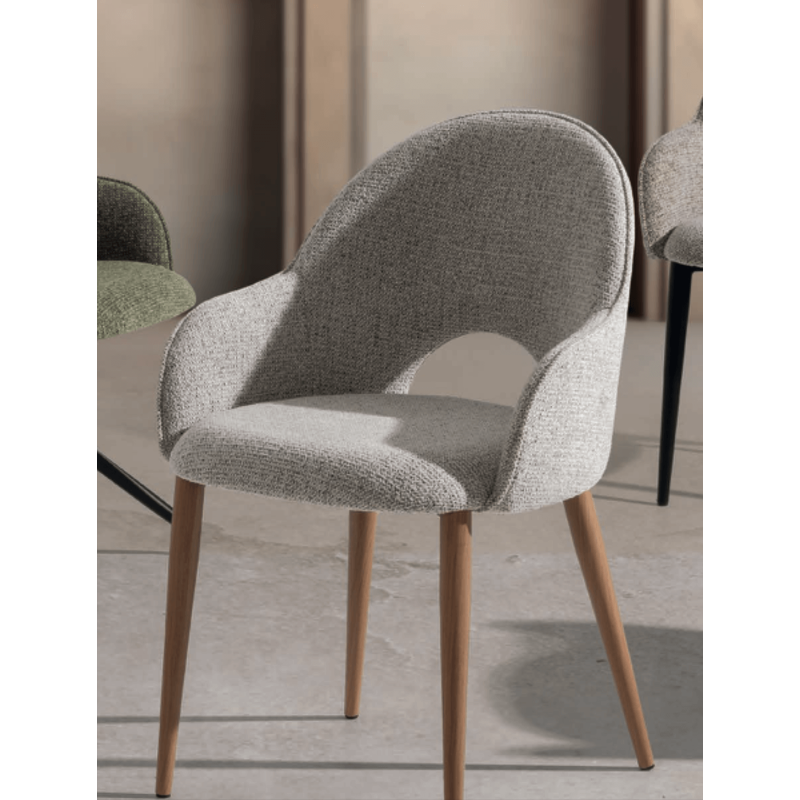 PETIT FAUTEUIL DE SALLE À MANGER ROND EN TISSU ROSIE