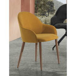 PETIT FAUTEUIL DE SALLE À MANGER ROND EN TISSU ROSIE