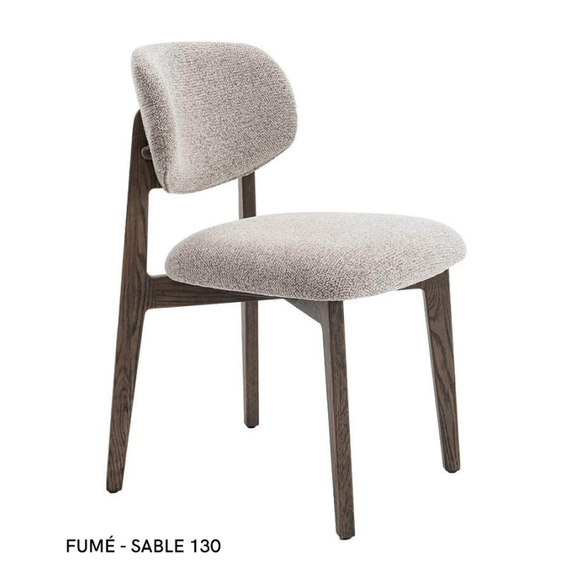 Chaise en Chêne et Tissu Scandinave CARMEN - Le Chaisier