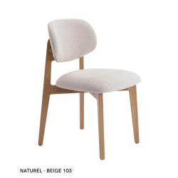 Chaise en Chêne et Tissu Scandinave CARMEN - Le Chaisier