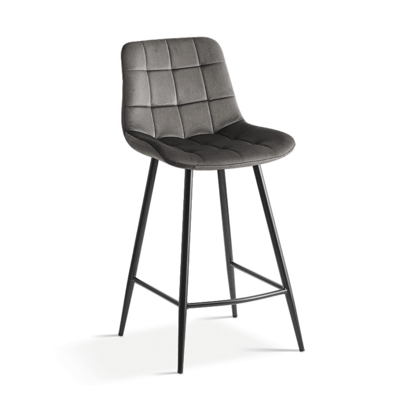 Tabouret Snack en Velours Coloré JUTA - Le Chaisier