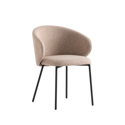Fauteuil Contemporain Rond en Velours et Tissu TUKA - Le Chaisier