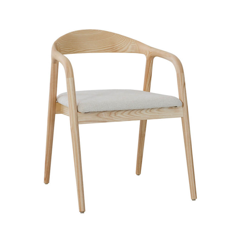 CHAISE SCANDINAVE CLAIRE EN BOIS ET TISSU