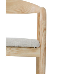 CHAISE SCANDINAVE CLAIRE EN BOIS ET TISSU