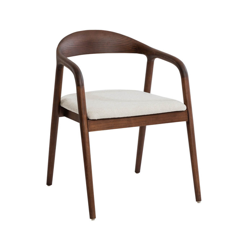 CHAISE SCANDINAVE CLAIRE EN BOIS ET TISSU