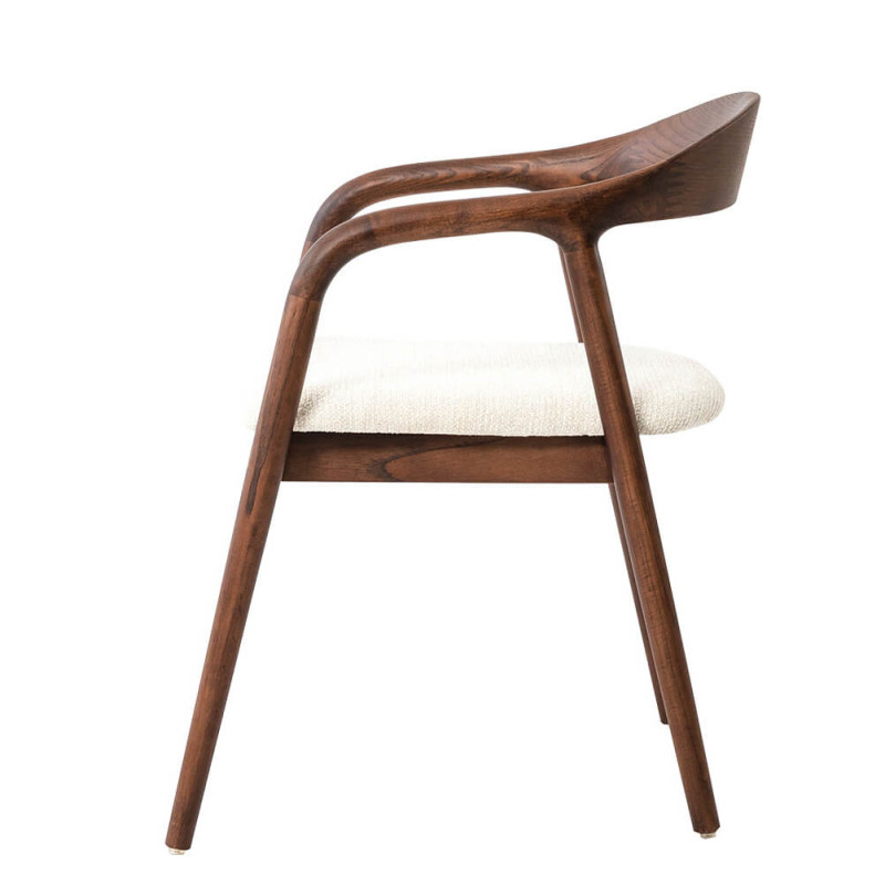 CHAISE SCANDINAVE CLAIRE EN BOIS ET TISSU