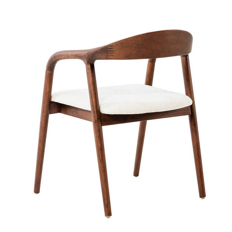 CHAISE SCANDINAVE CLAIRE EN BOIS ET TISSU