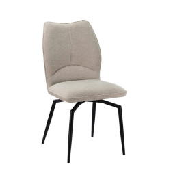 CHAISE EN TISSU PIVOTANTE LARA BEIGE