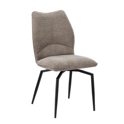 CHAISE EN TISSU PIVOTANTE LARA SABLE