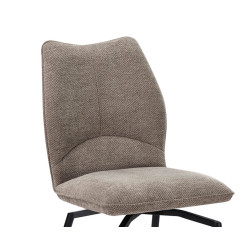 CHAISE EN TISSU PIVOTANTE LARA SABLE