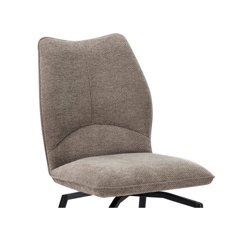 CHAISE EN TISSU PIVOTANTE LARA SABLE