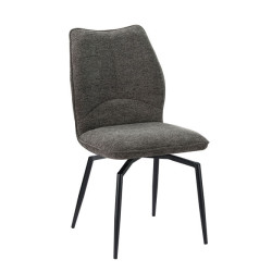 CHAISE EN TISSU PIVOTANTE LARA GRIS