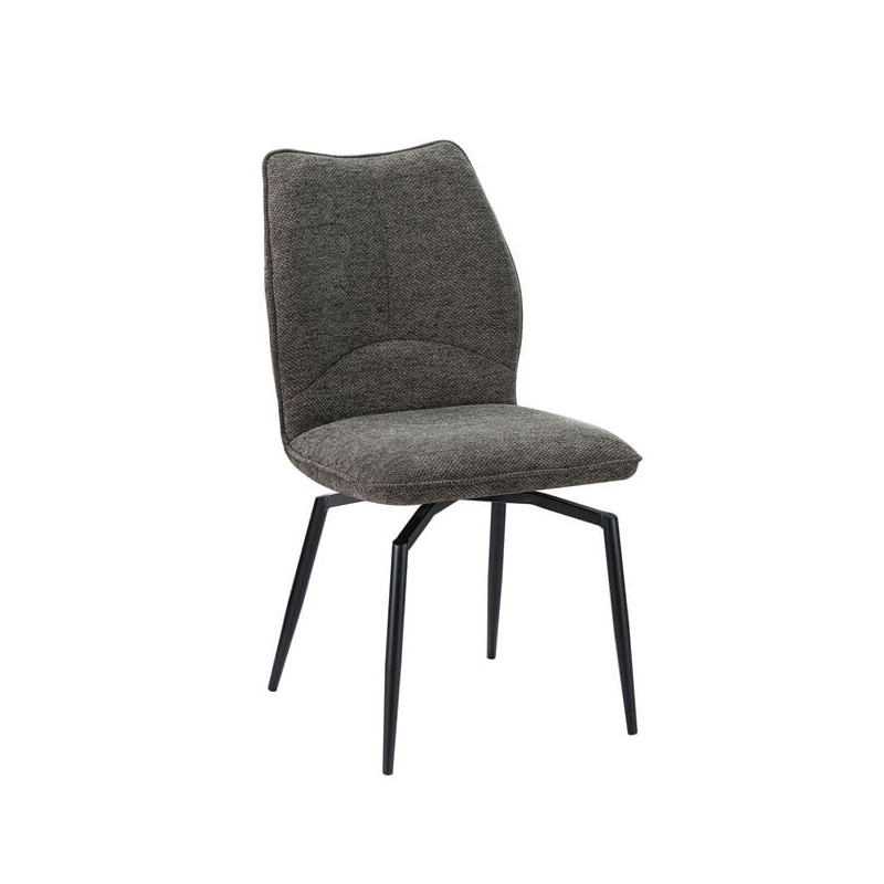 CHAISE EN TISSU PIVOTANTE LARA GRIS