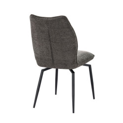 CHAISE EN TISSU PIVOTANTE LARA GRIS