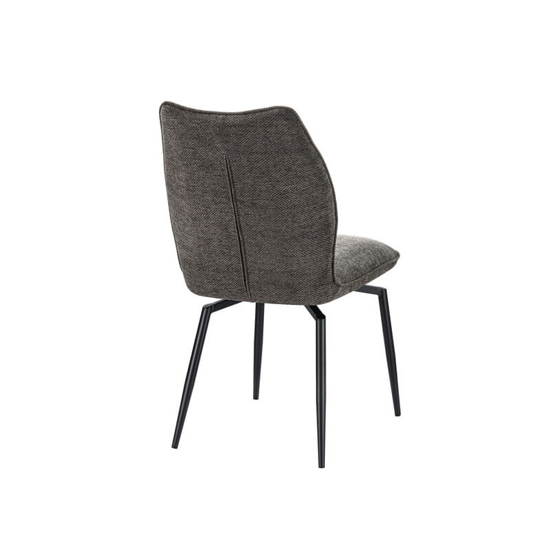 CHAISE EN TISSU PIVOTANTE LARA GRIS