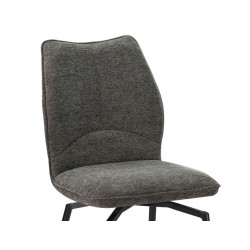 CHAISE EN TISSU PIVOTANTE LARA GRIS