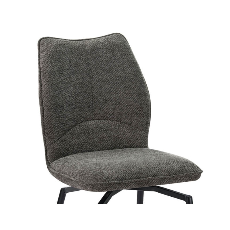 CHAISE EN TISSU PIVOTANTE LARA GRIS