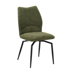 CHAISE EN TISSU PIVOTANTE LARA VERT