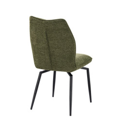 CHAISE EN TISSU PIVOTANTE LARA VERT