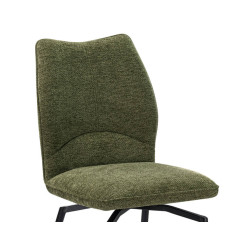 CHAISE EN TISSU PIVOTANTE LARA VERT