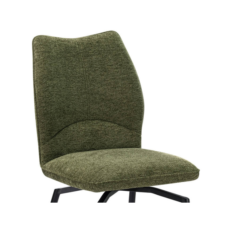 CHAISE EN TISSU PIVOTANTE LARA VERT