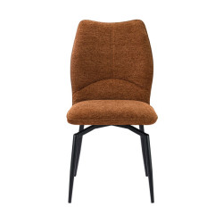 CHAISE EN TISSU PIVOTANTE LARA ROUILLE