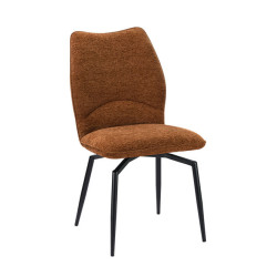 CHAISE EN TISSU PIVOTANTE LARA ROUILLE