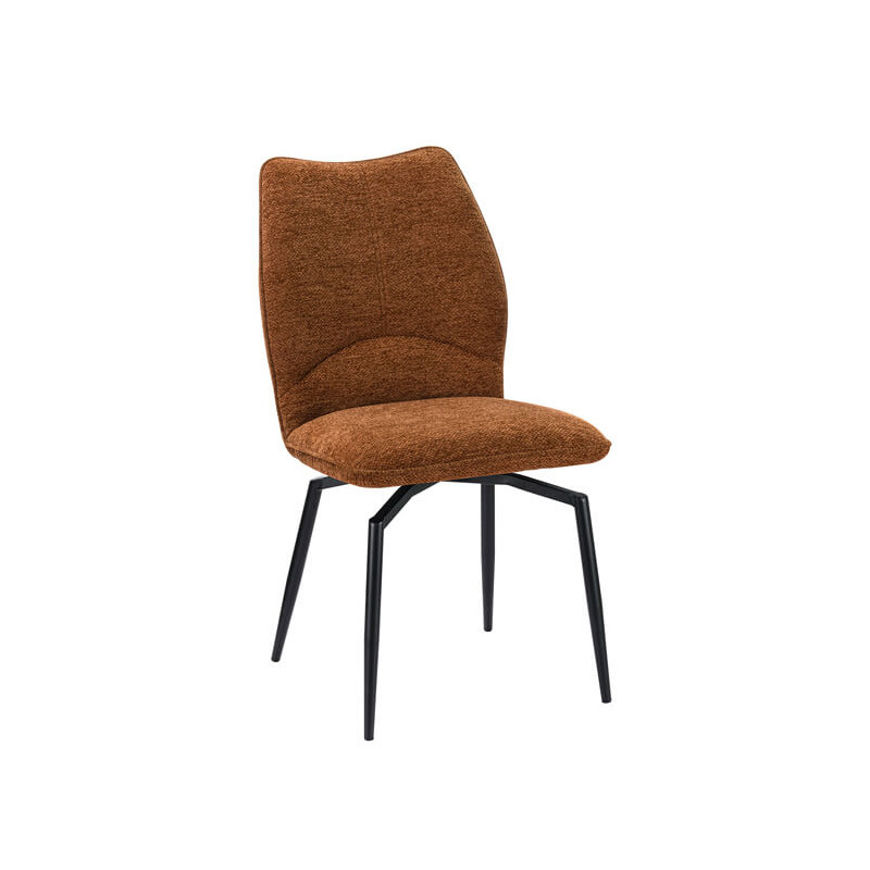CHAISE EN TISSU PIVOTANTE LARA ROUILLE