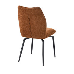 CHAISE EN TISSU PIVOTANTE LARA ROUILLE